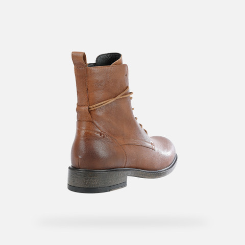 Bottines à lacets CATRIA FEMME Marron - image number 5 | GEOX