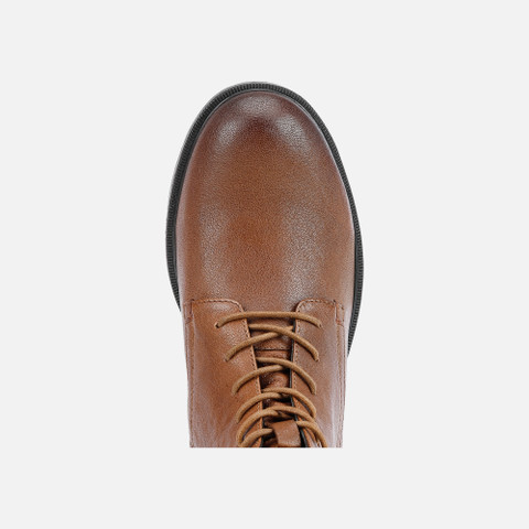 Bottines à lacets CATRIA FEMME Marron - image number 8 | GEOX