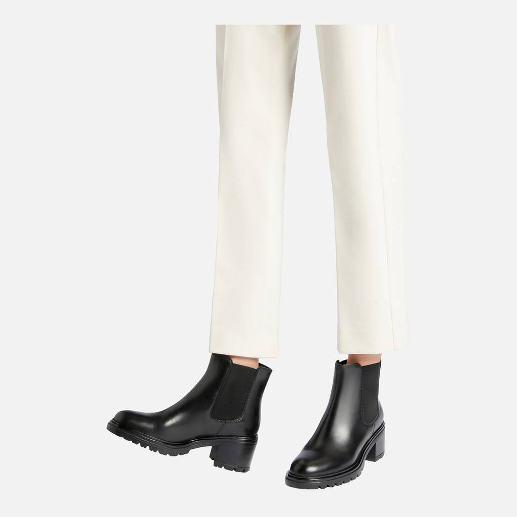 Medium heel ankle boots DAMIANA WOMAN Black - image number 1 | GEOX
