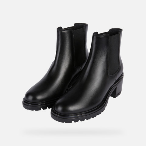 Medium heel ankle boots DAMIANA WOMAN Black - image number 8 | GEOX
