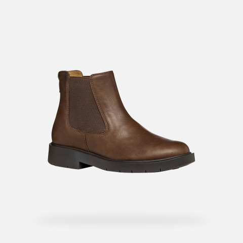 Chelsea boots SPHERICA EC1 WOMAN Dark Brown - image number 2 | GEOX