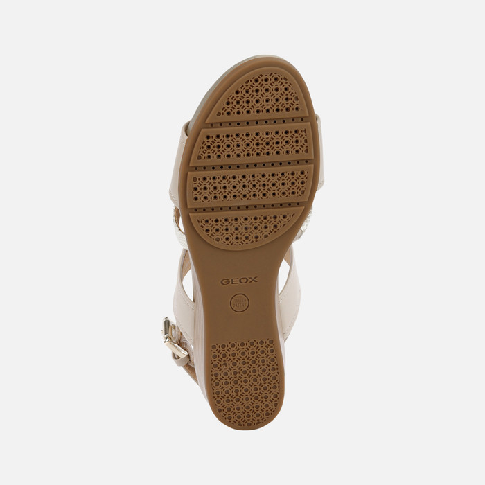 Philosophical Dictate Crush Geox® MARYKARMEN Woman: Beige Sandals | Geox®