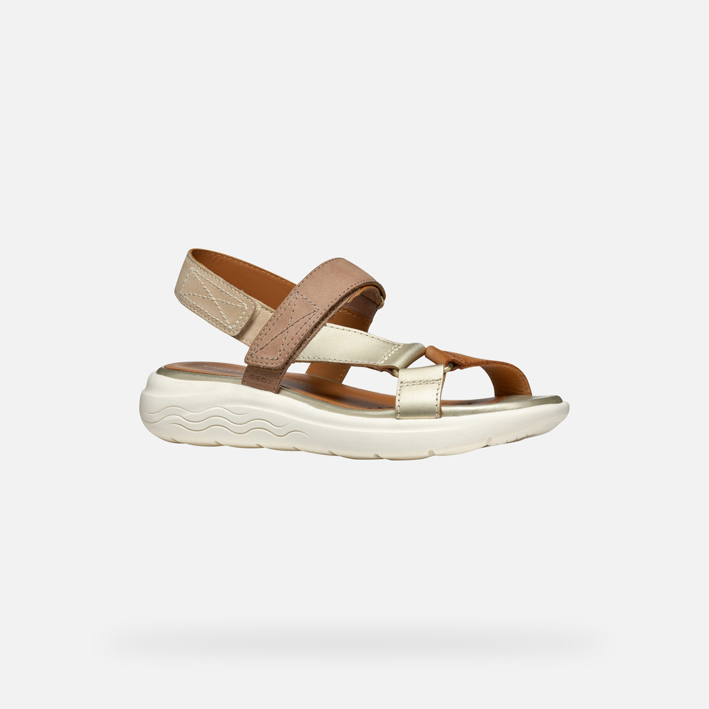 Mocassin Femme Geox Spherica EC15 - Cuir Lisse, Talon, Semelle Respirante, Intérieur Cuir
