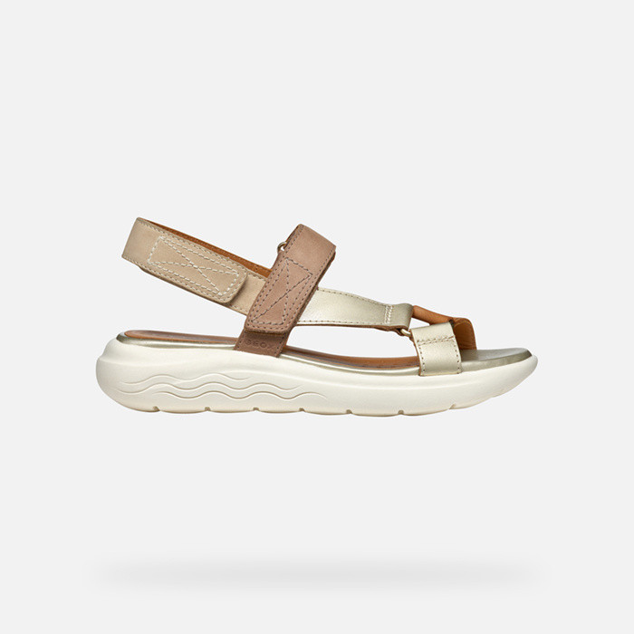 Platform sandals SPHERICA EC5W WOMAN Sand/Light Gold | GEOX