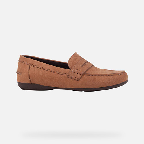 Suede loafers ANNYTAH MOC WOMAN Caramel | GEOX