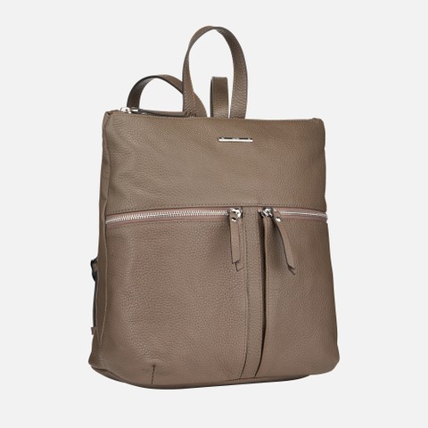 Leren rugzak IRENIE DAMES Taupe - image number 2 | GEOX