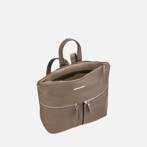 Leren rugzak IRENIE DAMES Taupe - image number 4 | GEOX