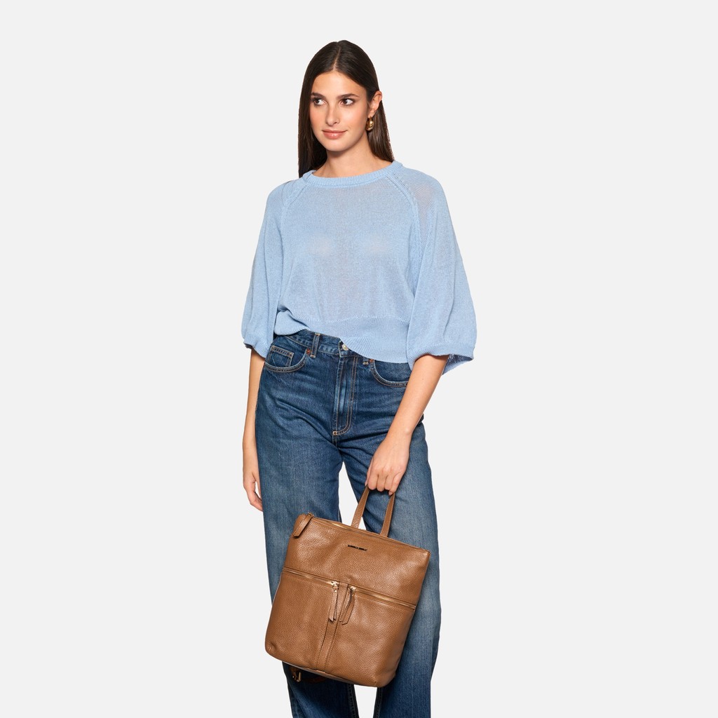 Backpack IRENIE WOMAN Cognac - image number 0 | GEOX