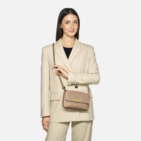 Cross-body bag LILIANE WOMAN Light Taupe - image number 6 | GEOX