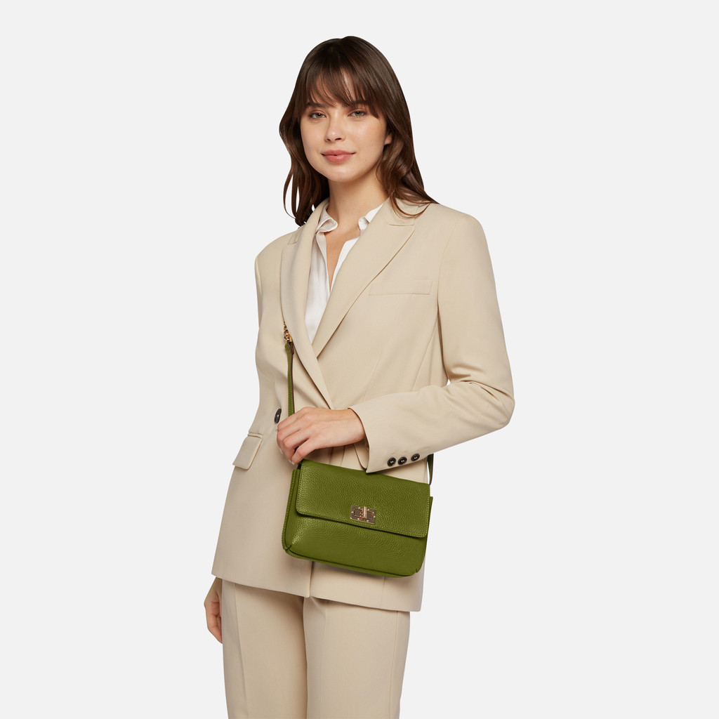 shoulder bag LILIANE WOMAN Light Olive Green - image number 5 | GEOX