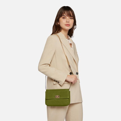 shoulder bag LILIANE WOMAN Light Olive Green - image number 6 | GEOX