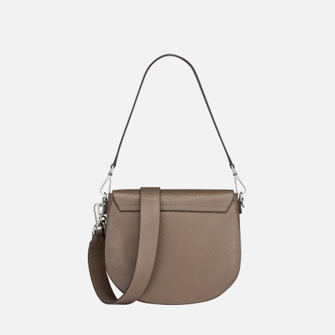 Borsa in pelle a tracolla FLAVIE DONNA Taupe - image number 4 | GEOX