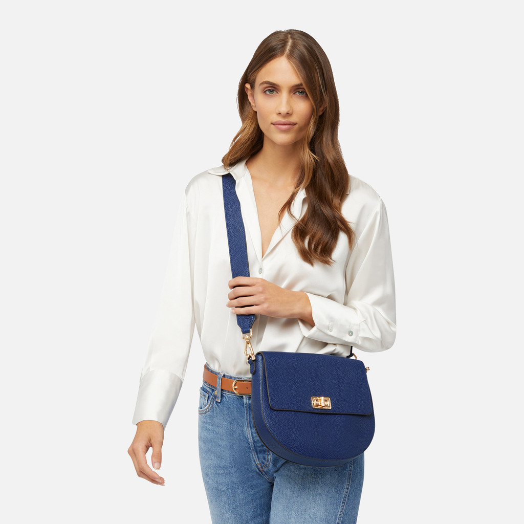 Geox® FLAVIE: Women's bluette Shoulder Bag | Geox® CASHMERE