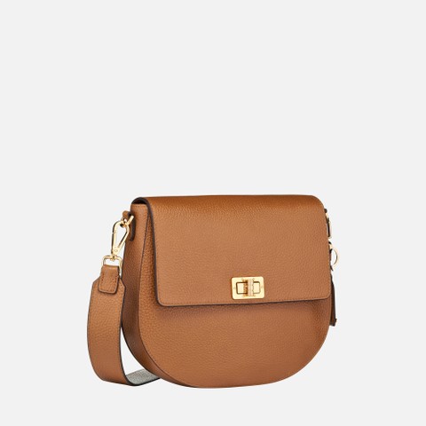 Cross-body bag FLAVIE WOMAN Cognac - image number 3 | GEOX