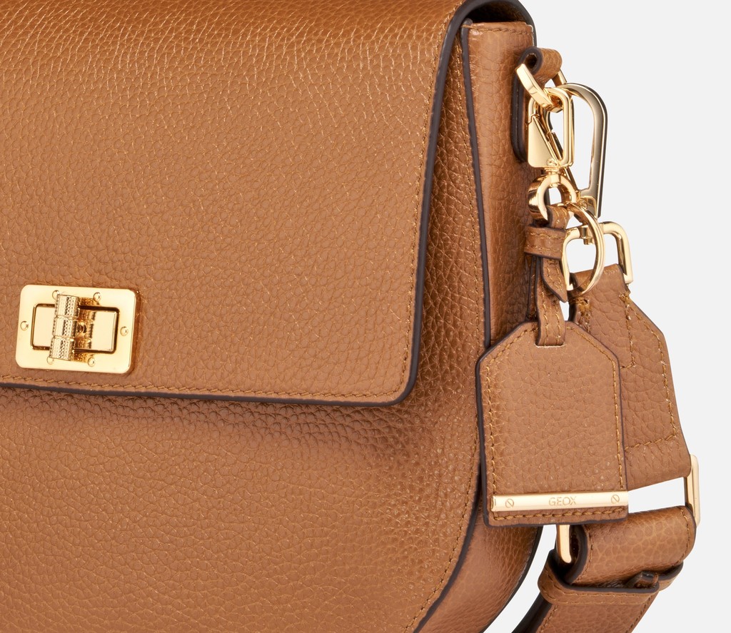 Cross-body bag FLAVIE WOMAN Cognac - image number 6 | GEOX