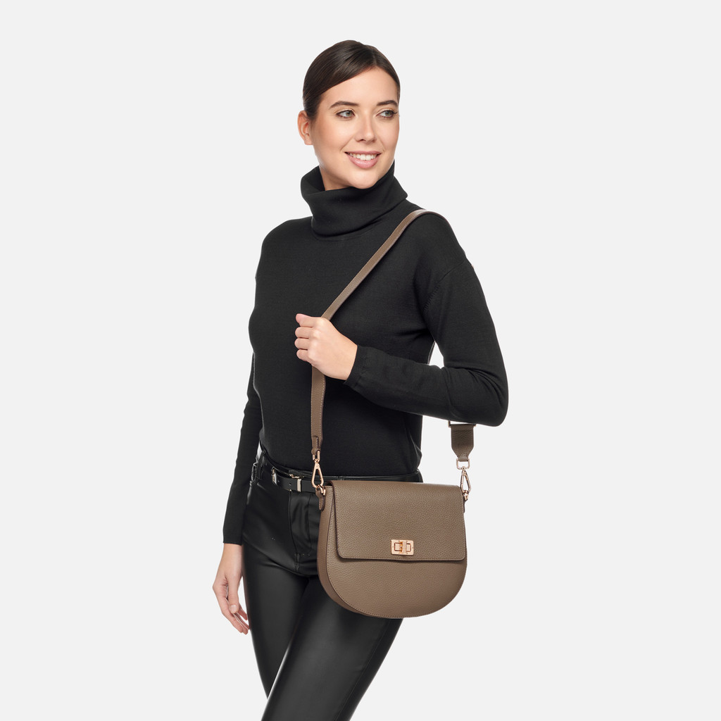 Cross-body bag FLAVIE WOMAN Taupe - image number 5 | GEOX