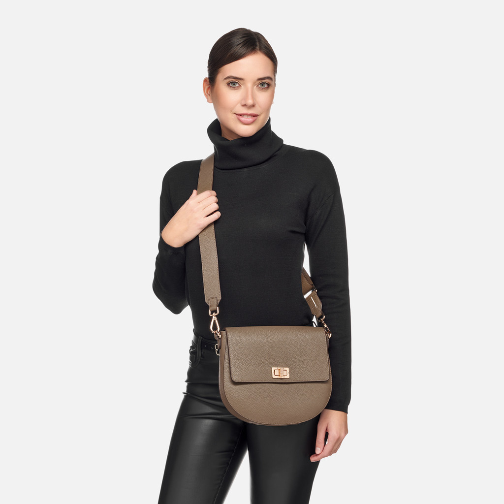 Cross-body bag FLAVIE WOMAN Taupe - image number 6 | GEOX