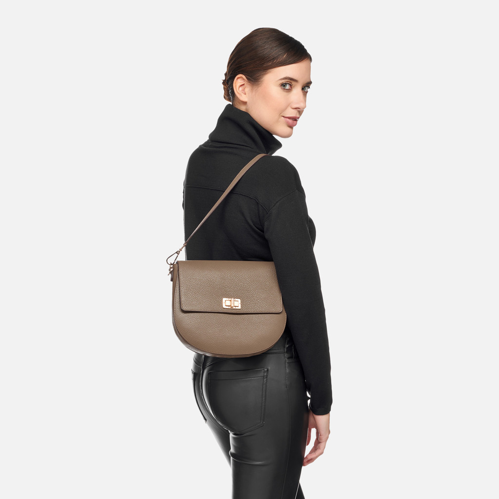 Cross-body bag FLAVIE WOMAN Taupe - image number 7 | GEOX