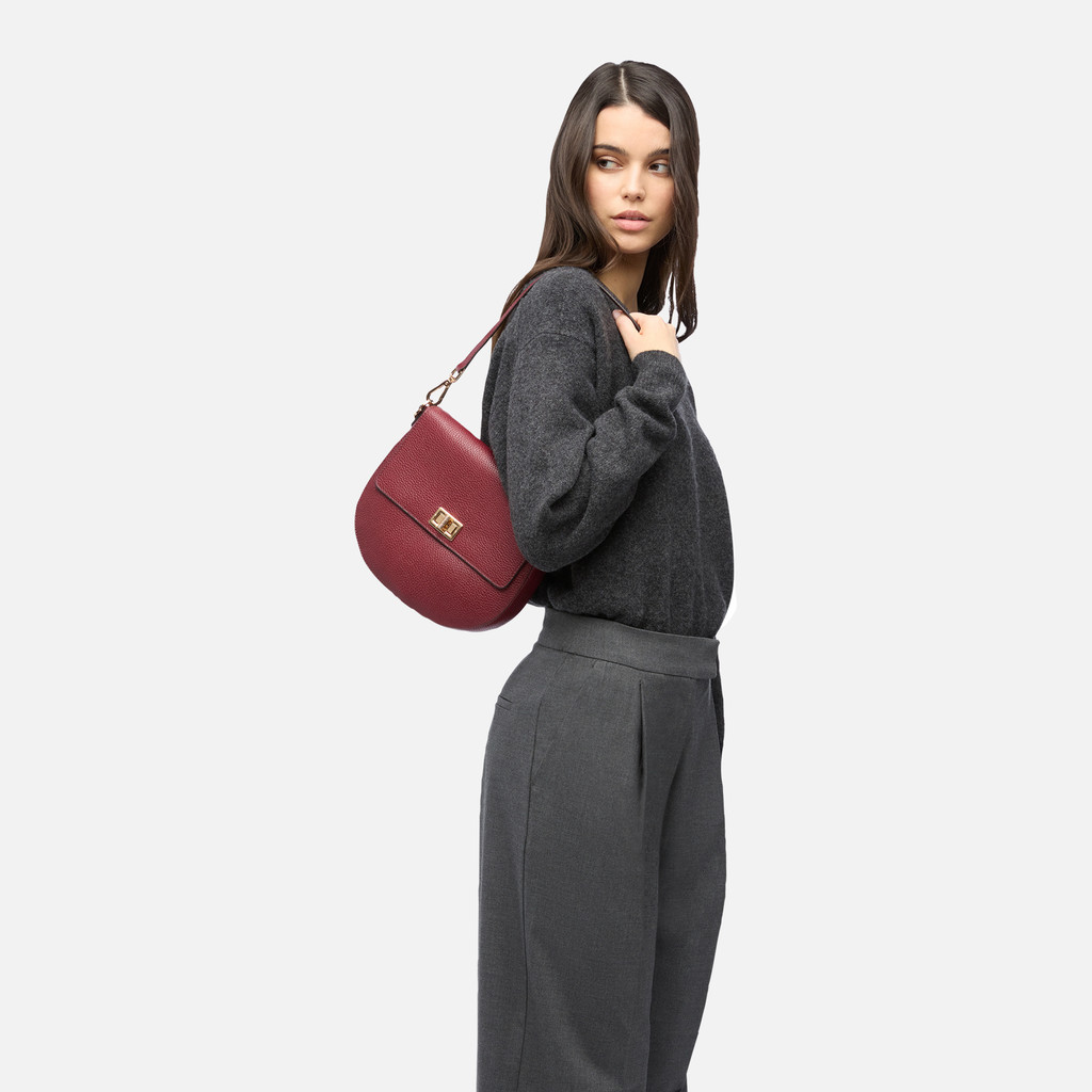 Cross-body bag FLAVIE WOMAN Bordeaux - image number 5 | GEOX