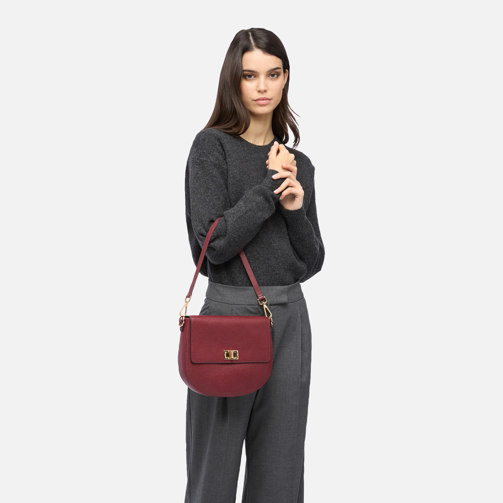 Cross-body bag FLAVIE WOMAN Bordeaux - image number 7 | GEOX
