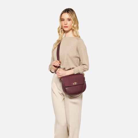 Leder Umh&auml;ngetasche FLAVIE DAME Weinrot | GEOX