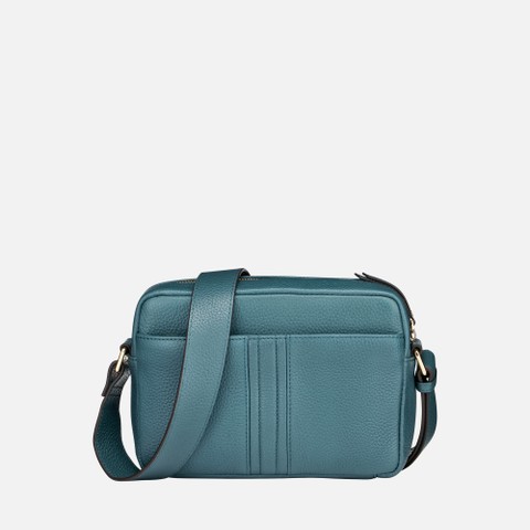 Leder Umh&auml;ngetasche BLANDINE DAME Petrol - image number 3 | GEOX