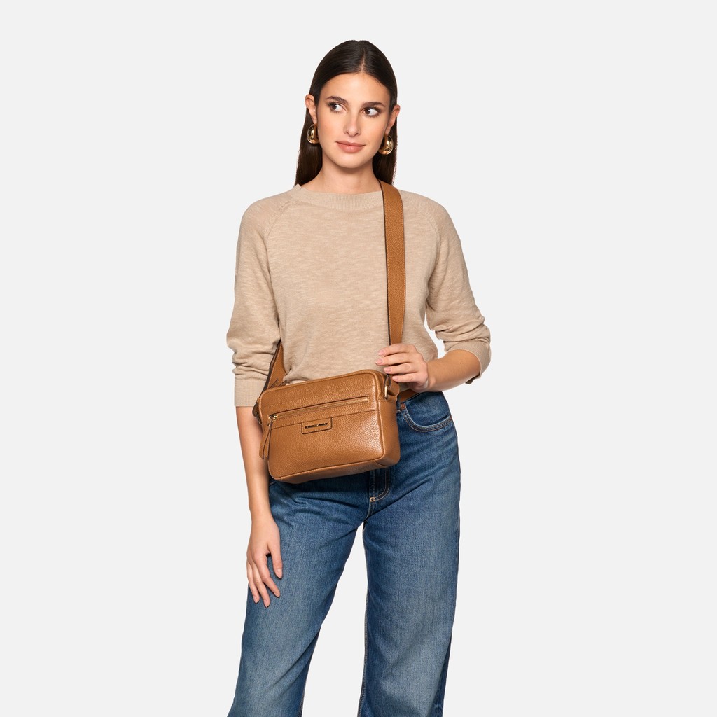 Borsa a tracolla BLANDINE DONNA Cognac - image number 6 | GEOX