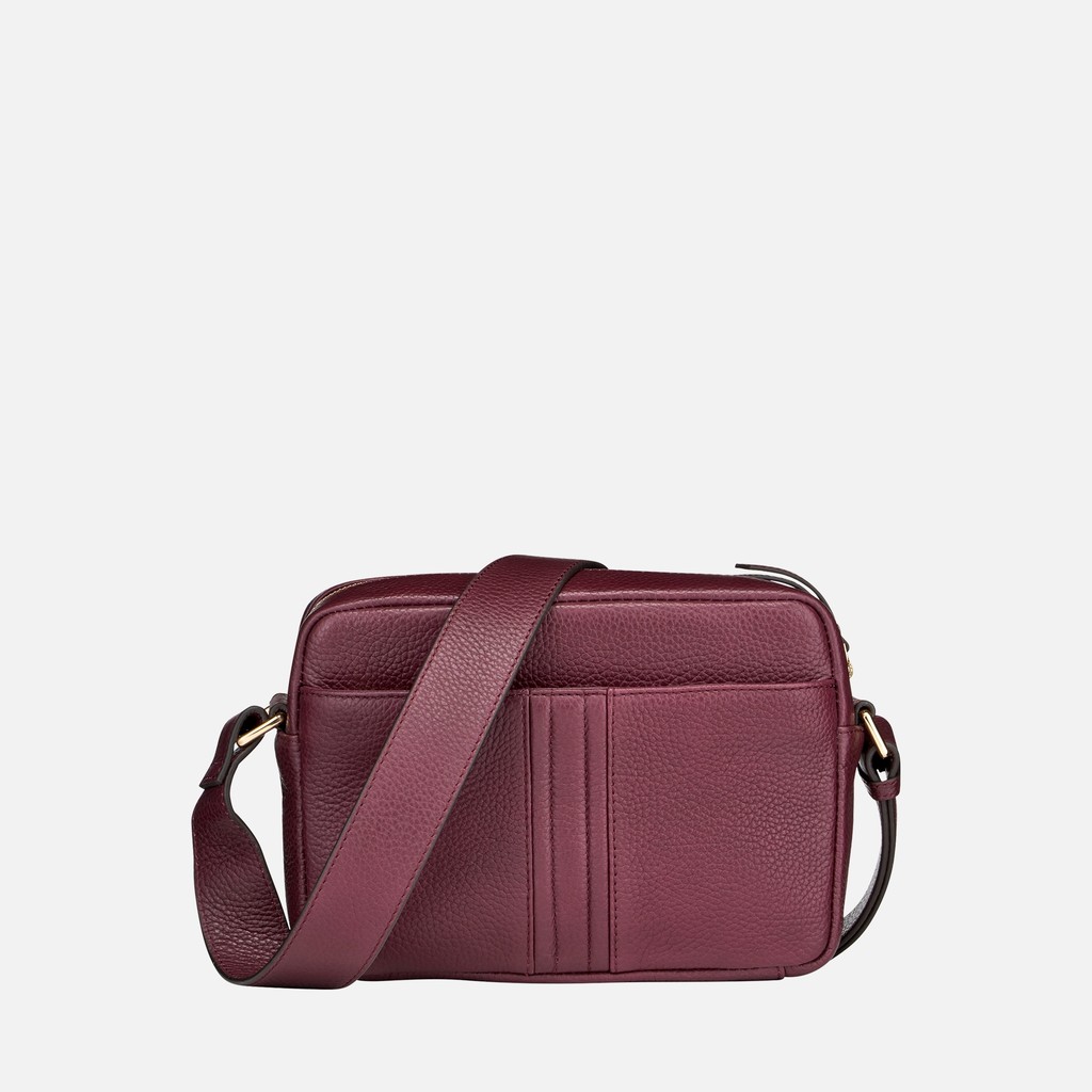 Leder Umh&auml;ngetasche BLANDINE DAME Weinrot - image number 2 | GEOX