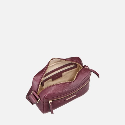 Leder Umh&auml;ngetasche BLANDINE DAME Weinrot - image number 3 | GEOX
