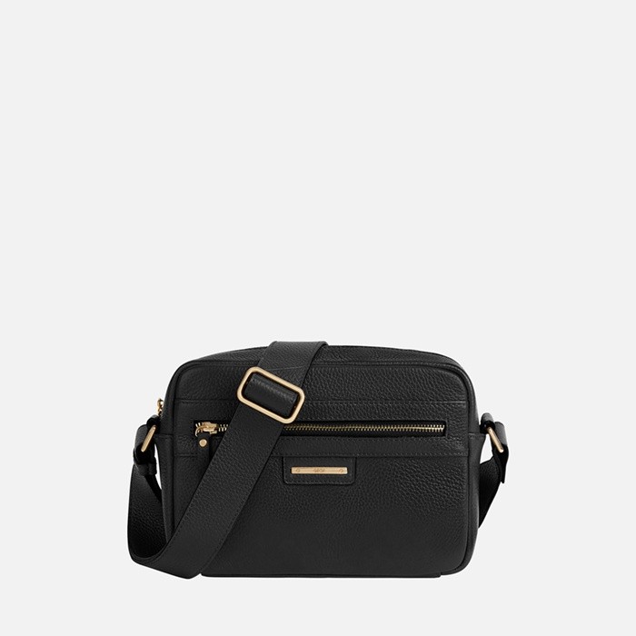 Geox Women's D Irenie Leather Bag – Zip Closure, Polyester Lining, Stylish Everyday Handbag