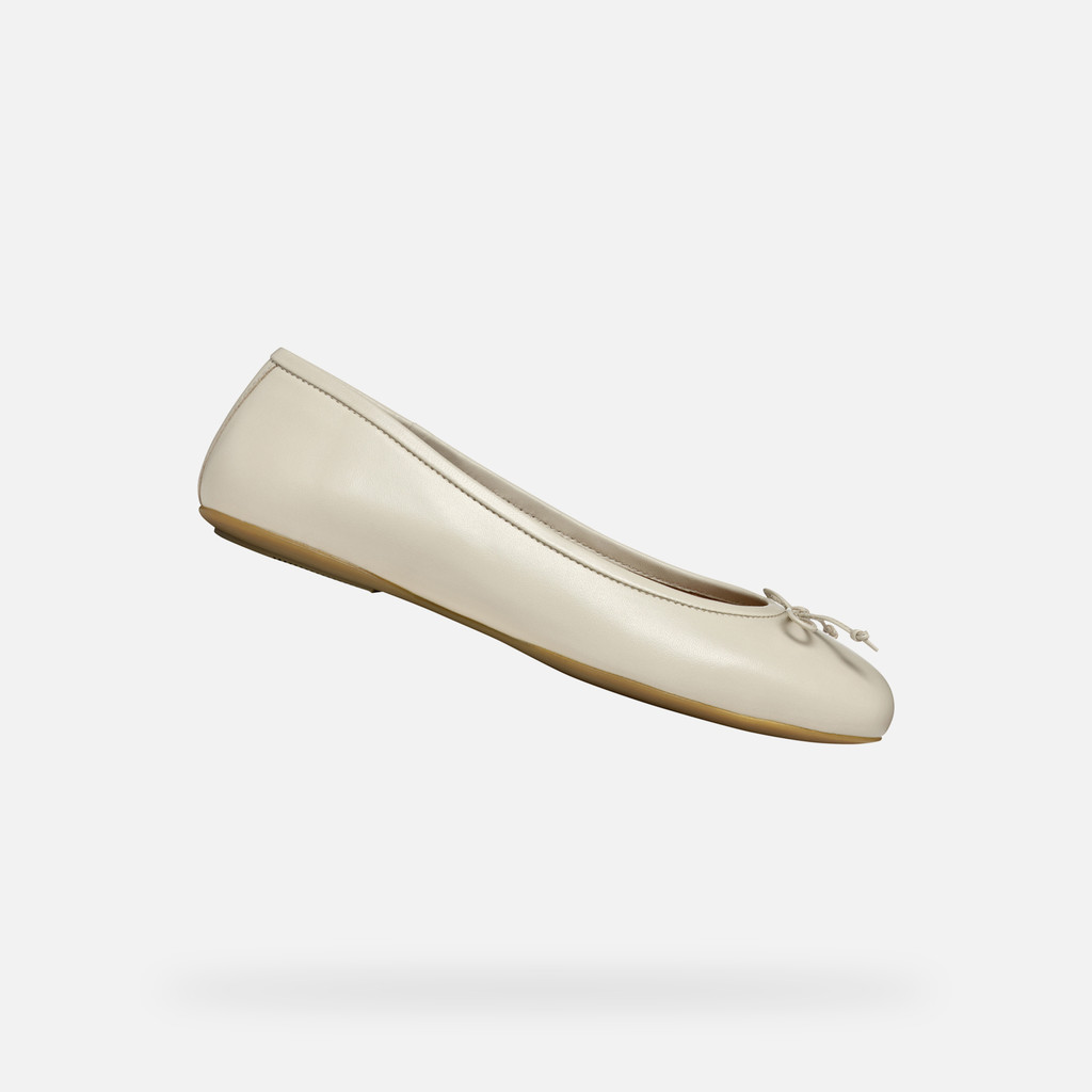 Geox PALMARIA DONNA Ballerine in pelle in Bianco latte Geox