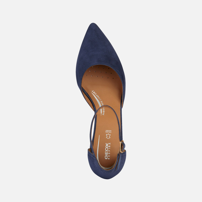 Geox® BIGLIANA: Zapatos Tacón Medio Azules | Geox®