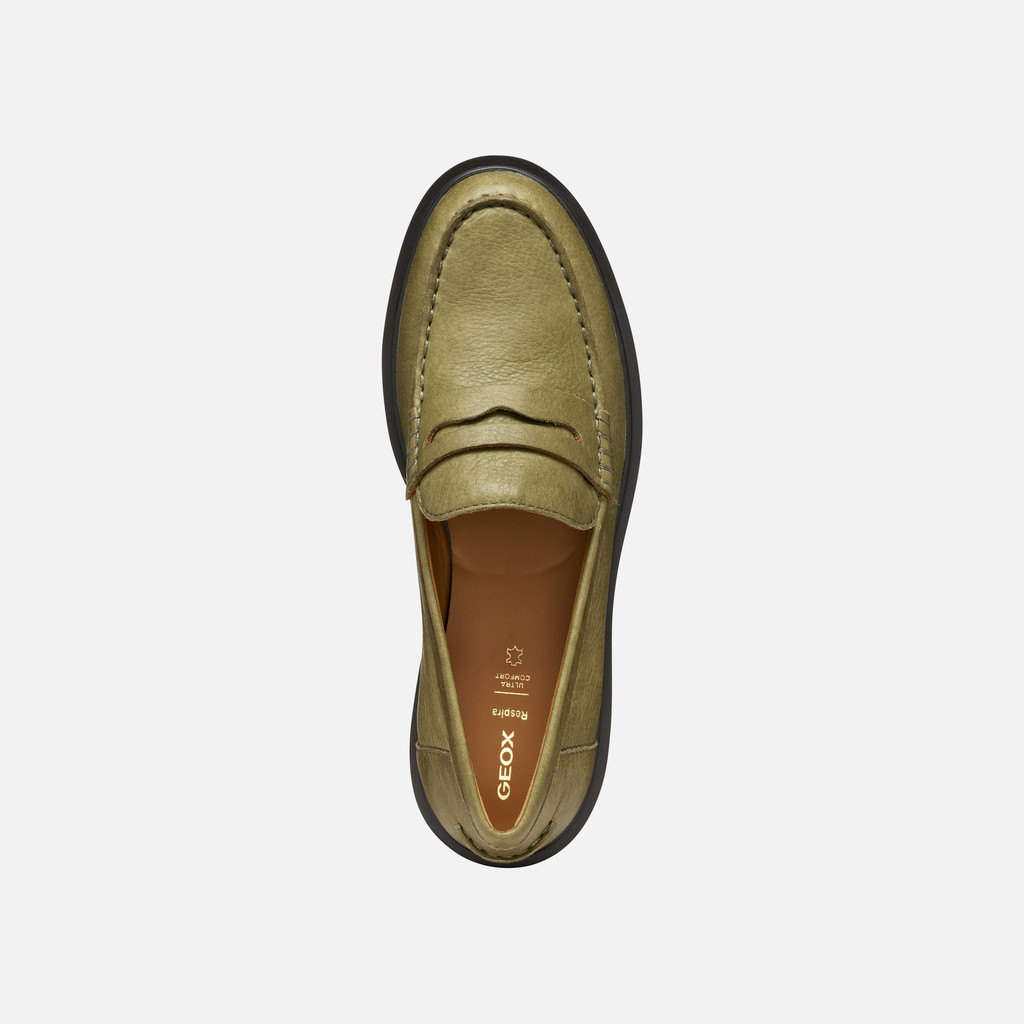 Leather loafers SPHERICA EC1 WOMAN Musk - image number 6 | GEOX