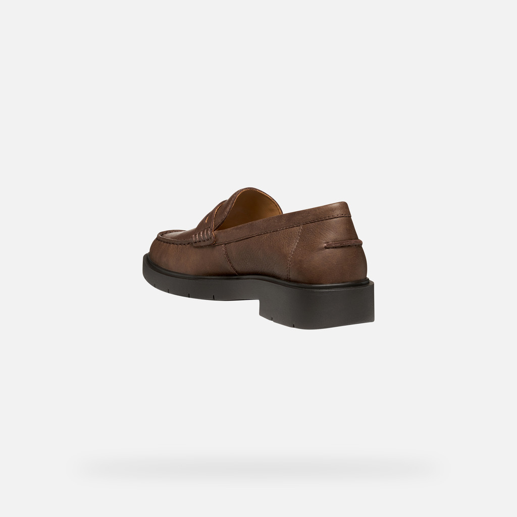 Leather loafers SPHERICA EC1 WOMAN Dark Brown - image number 3 | GEOX
