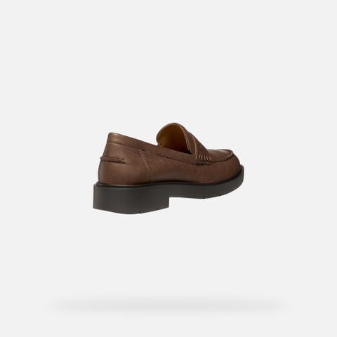 Leather loafers SPHERICA EC1 WOMAN Dark Brown - image number 4 | GEOX
