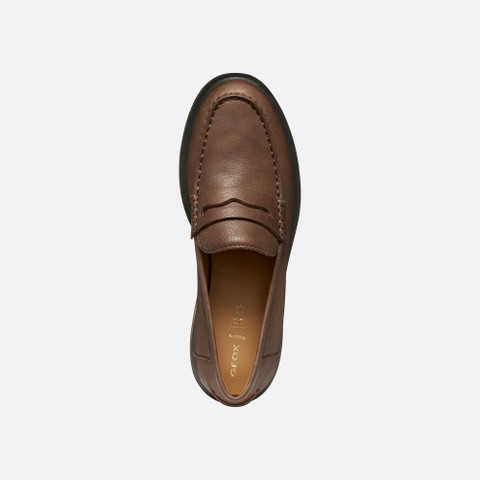 Leather loafers SPHERICA EC1 WOMAN Dark Brown - image number 5 | GEOX