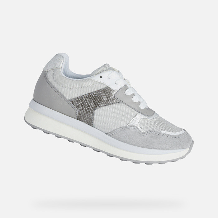 Sneakers RUNNTIX WOMAN Silver/Light Grey | GEOX