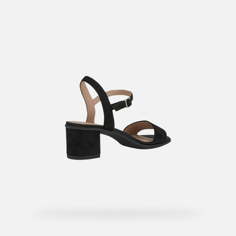 Medium-heeled sandals AURELY 50 WOMAN Black - image number 4 | GEOX