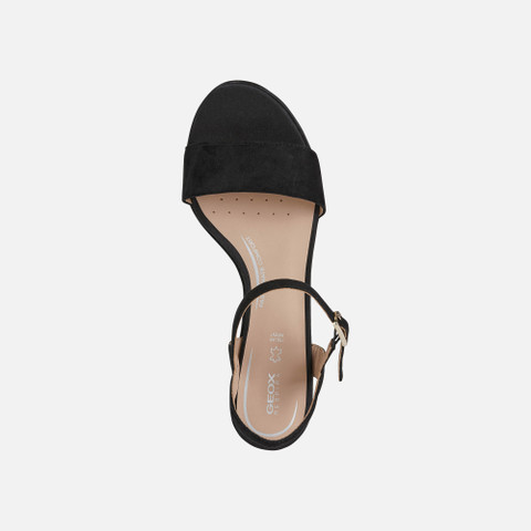 Medium-heeled sandals AURELY 50 WOMAN Black - image number 5 | GEOX