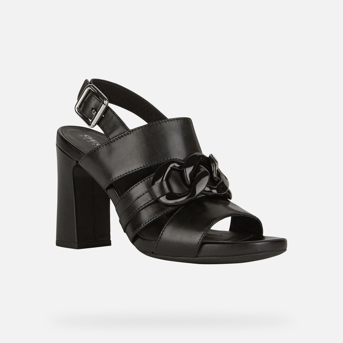 Geox® GENZIANA 90 Woman: Black Sandals | Geox®