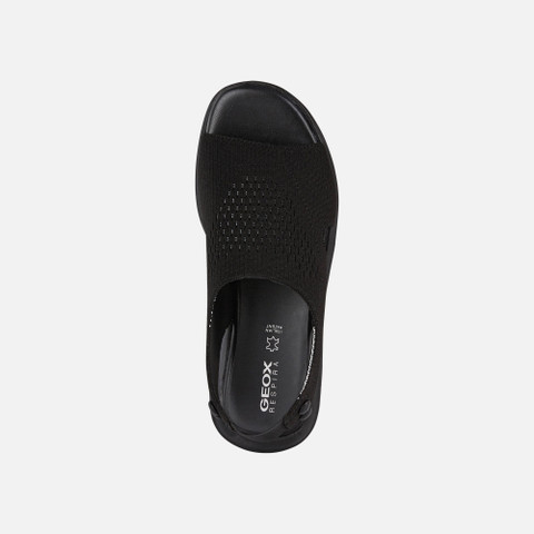 Geox® SPHERICA model EC5 Woman: Black Sandals | Geox®