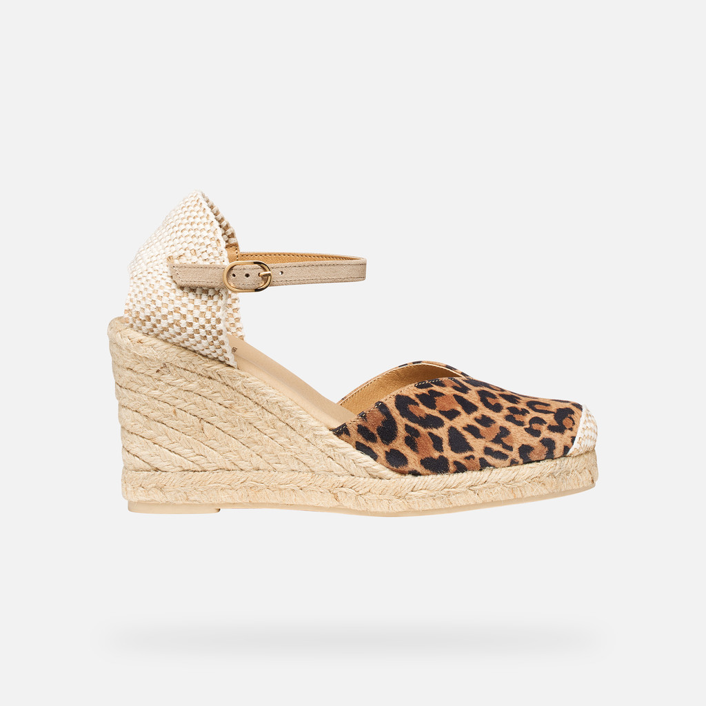 Leopard print sandals GELSA WOMAN Natural - image number 1 | GEOX