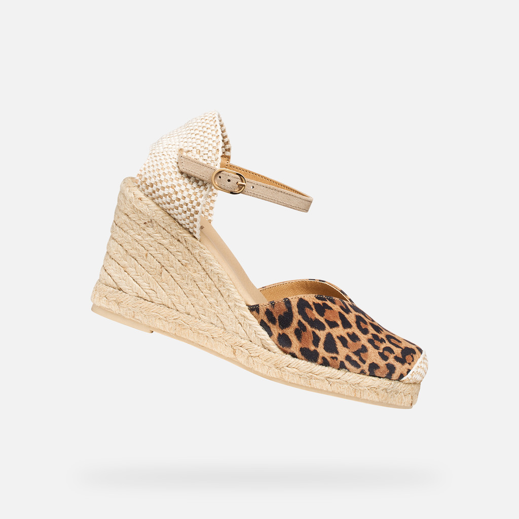 Leopard print sandals GELSA WOMAN Natural - image number 0 | GEOX