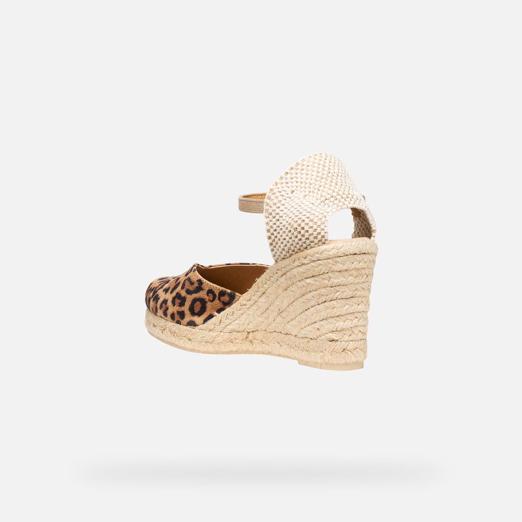 Leopard print sandals GELSA WOMAN Natural - image number 3 | GEOX