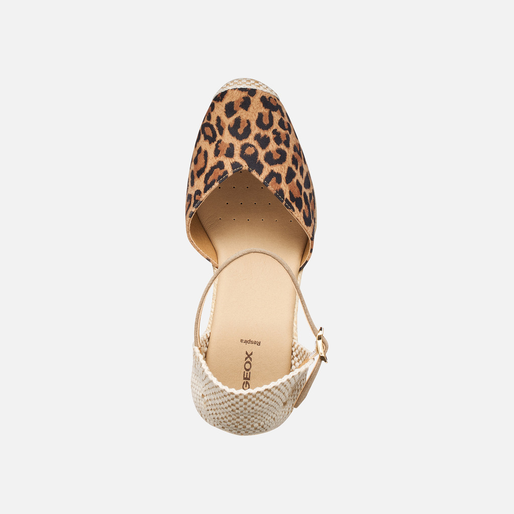 Leopard print sandals GELSA WOMAN Natural - image number 5 | GEOX