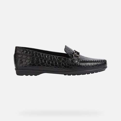 Leather loafers ELIDIA WOMAN Black | GEOX