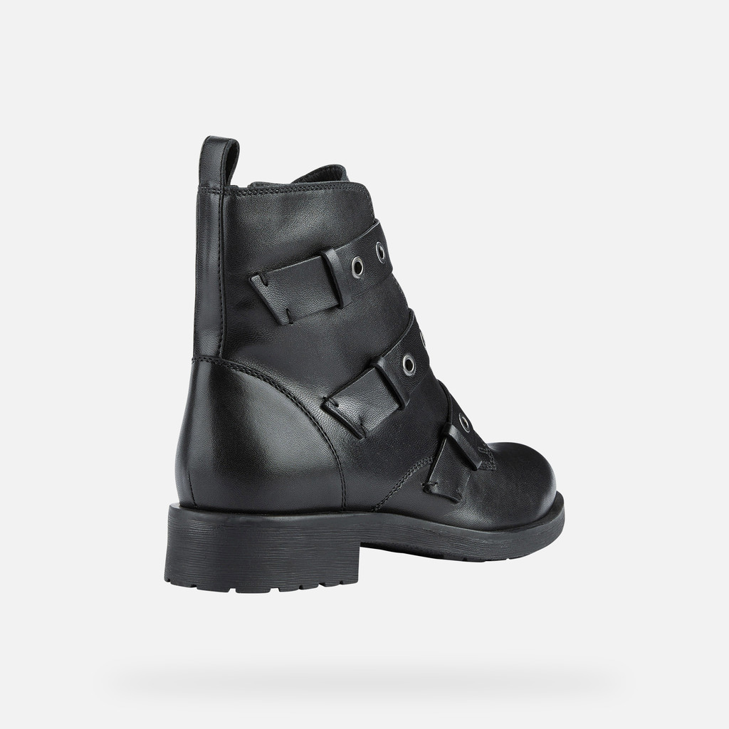 Geox® Rawelle Womens Black Biker Ankle Boots Fw22 Geox® 2322
