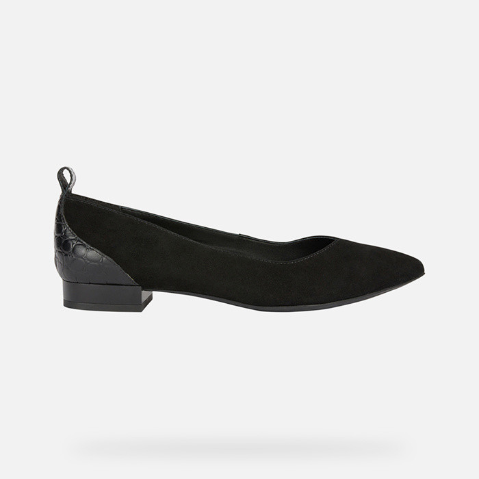 Pointed toe ballet flats CHARYSSA WOMAN Black | GEOX