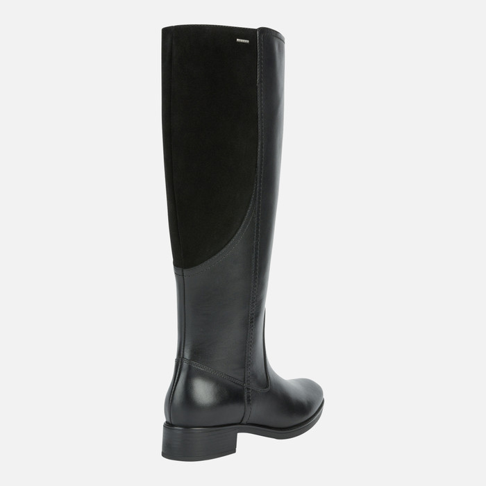 Interrupción Isaac Continuar Geox® FELICITY NP ABX: Women's Black High Boots | FW22 Geox®