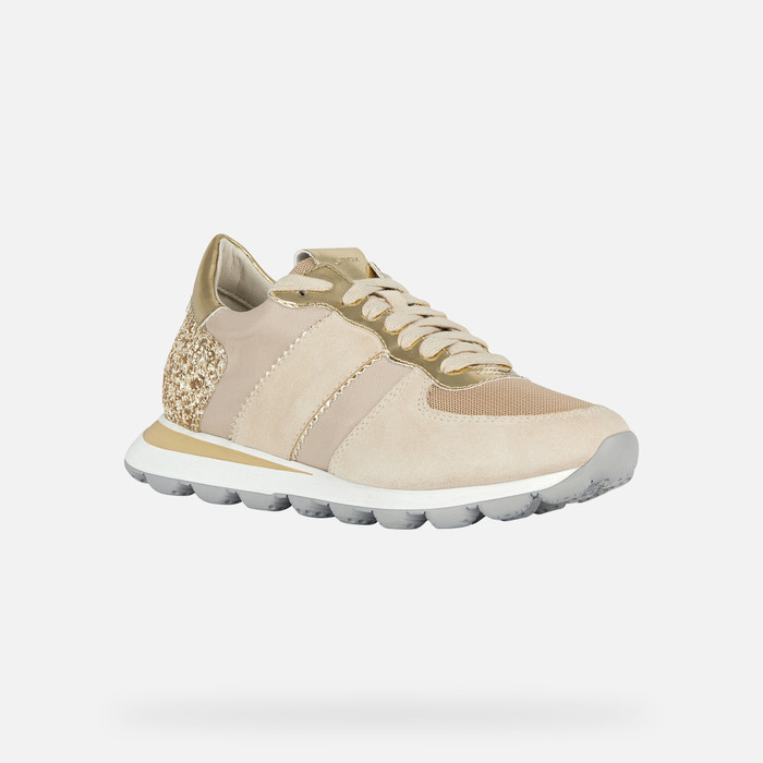 SNEAKERS WOMAN SPHERICA VSERIES WOMAN - LIGHT TAUPE/LIGHT GOLD